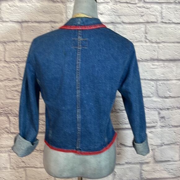 Vintage 90’s Rickie aztec embroidered denim jacket - Picture 3 of 7